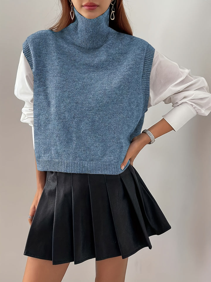 Farrah | High-Neck Sweater Vest