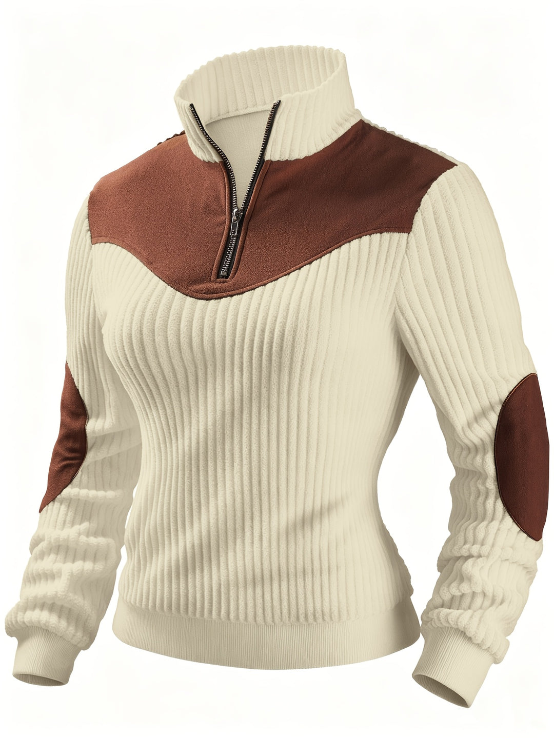Lucinda | Ribbed Quarter-Zip Pullover