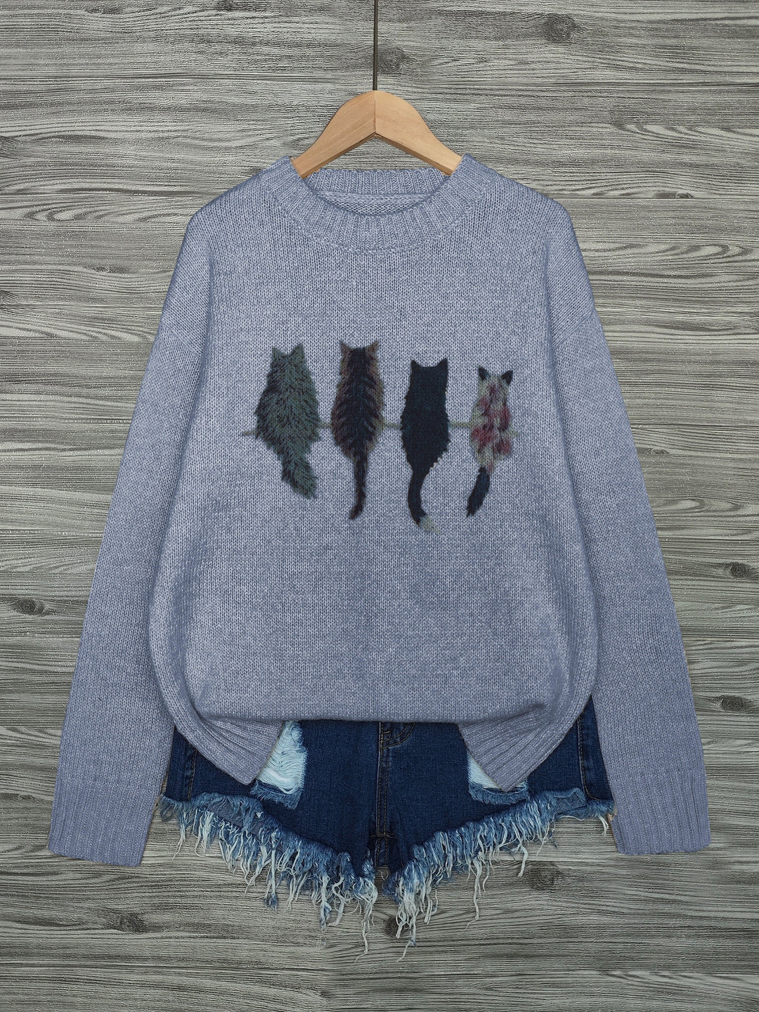 Tamara | Cozy Cat-Print Sweater