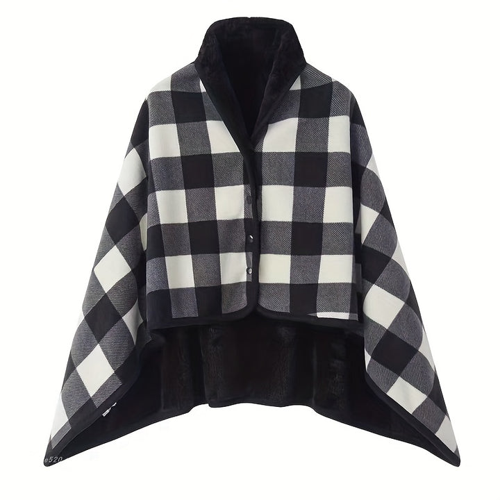 Linnea | Buttoned Wrap Shawl