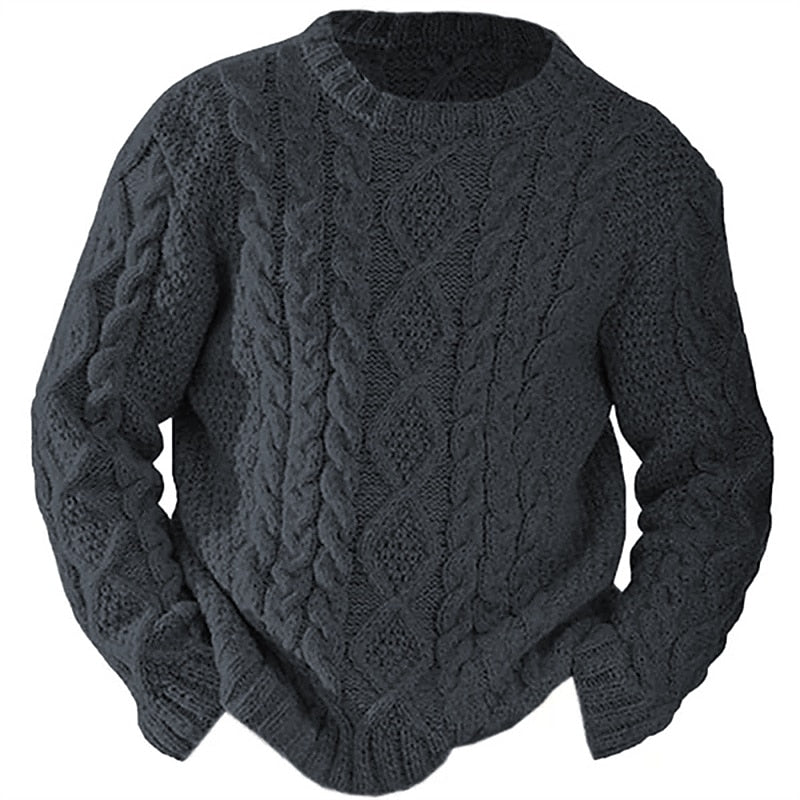 Ellis | Cable Knit Crew Neck Sweater