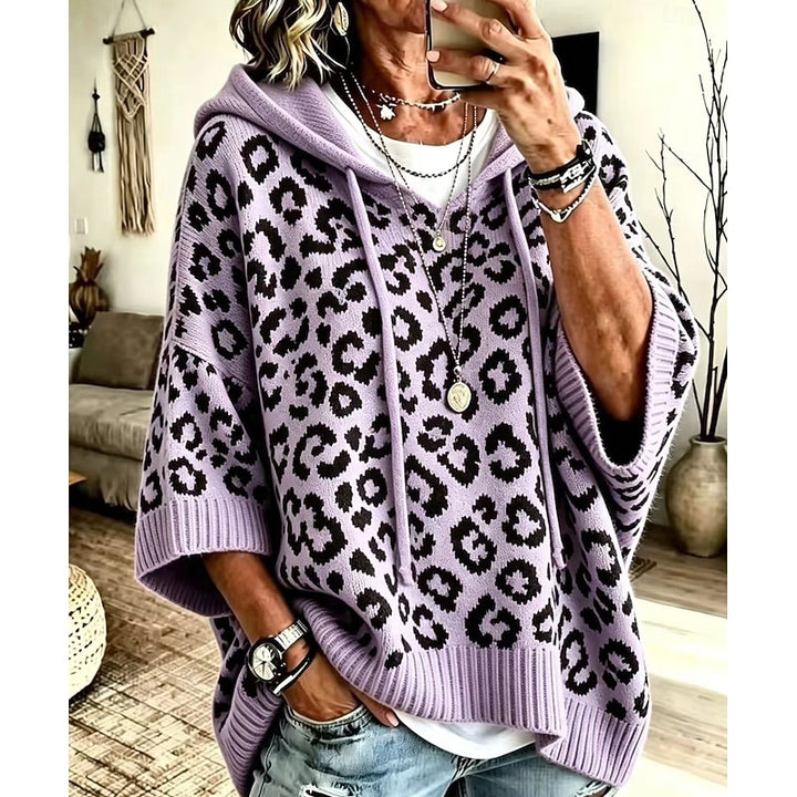 Marlena | Animal Print Hooded Sweater