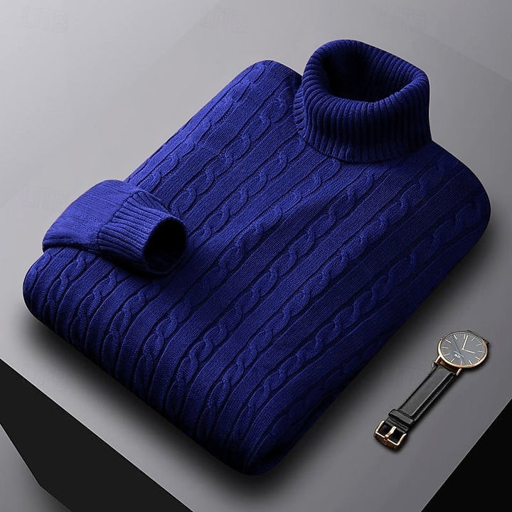 Rhys | Cable Knit Turtleneck Sweater