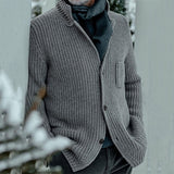 Callen | Ribbed Stand-Collar Cardigan