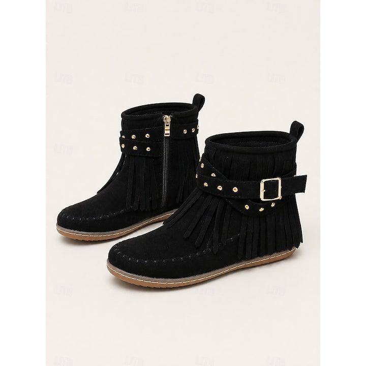 Susannah | Fringe Moccasin Ankle Boots