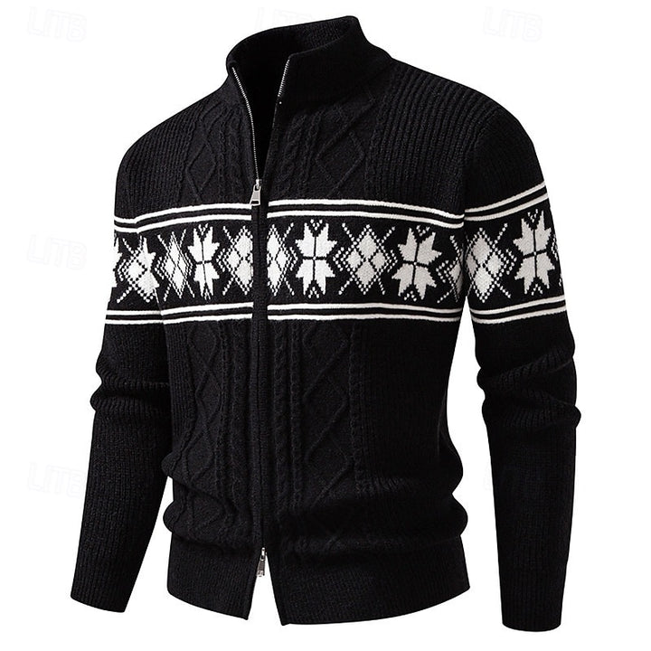 Byron | Fair Isle Zip Cardigan