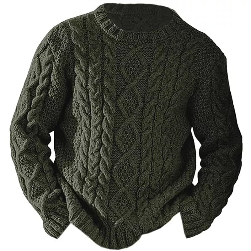 Ellis | Cable Knit Crew Neck Sweater