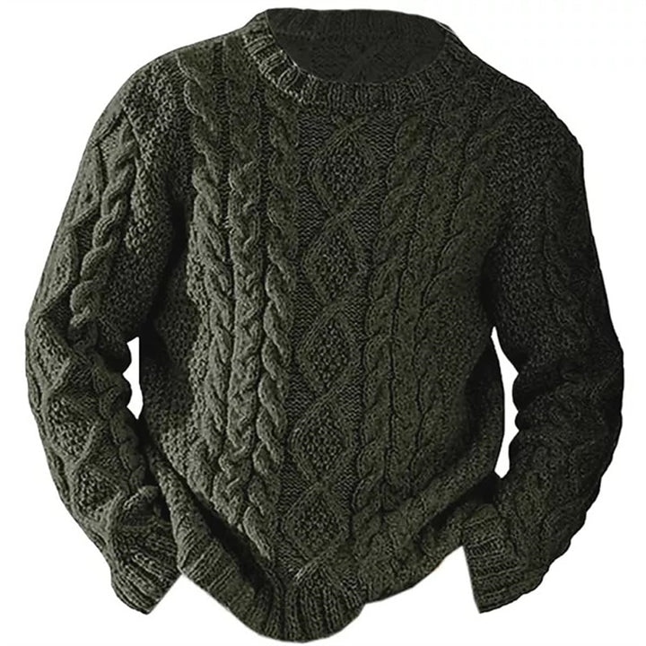 Ellis | Cable Knit Crew Neck Sweater