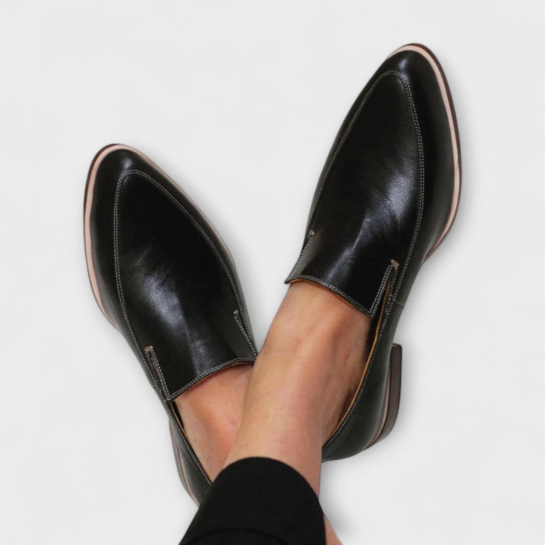Refined Pointed-Toe Slip-On Loafers