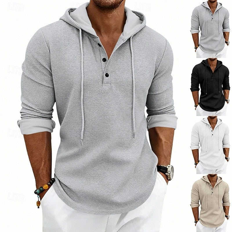 Merrick | Relaxed Hooded Henley Shirt
