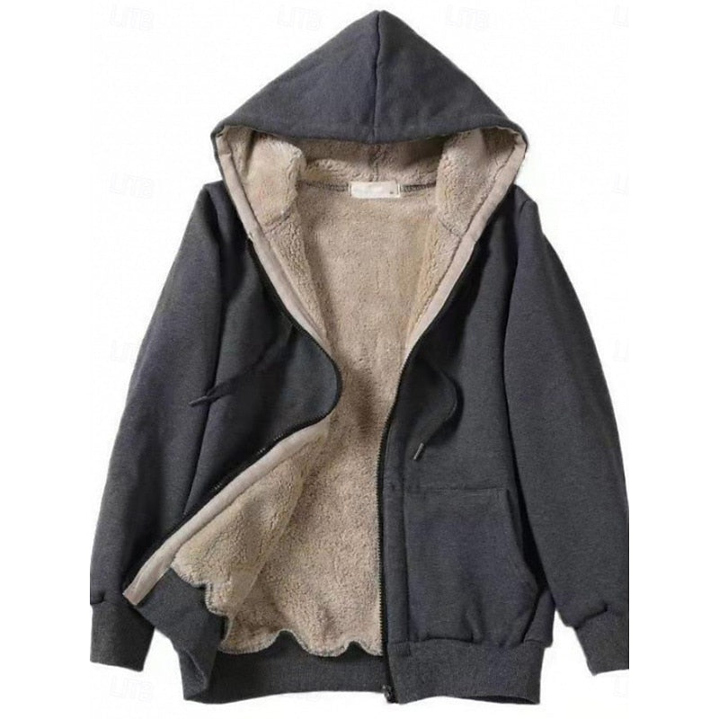 Delphine | Cozy Hooded Zip Jacket