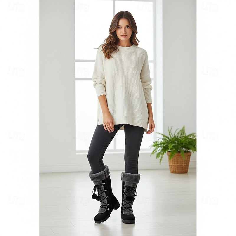 Sabrina | Cozy Lace-Up Winter Boots