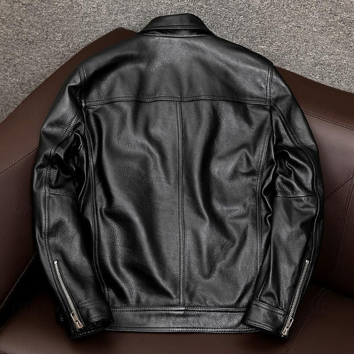 Anthony | Classic Collared Moto Jacket