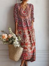 Monica | Comfortable Retro Aztec Dress