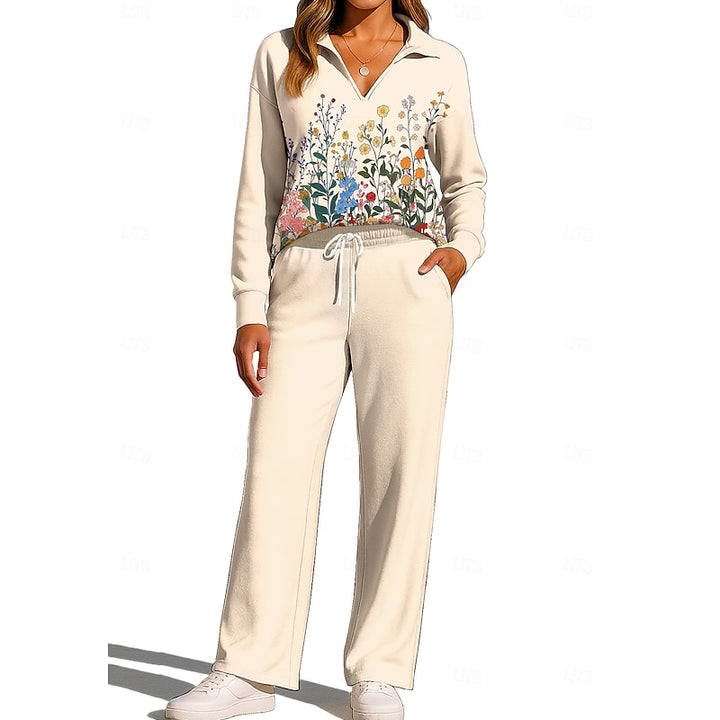 Eliana | Floral Collared Two-Piece Set