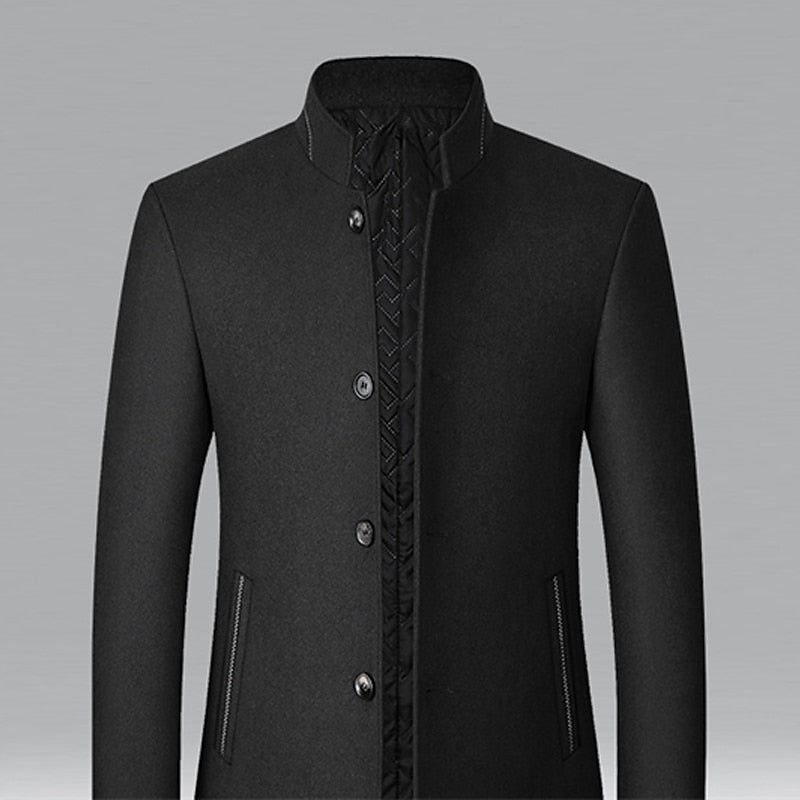 Gregory | Refined Stand-Collar Overcoat