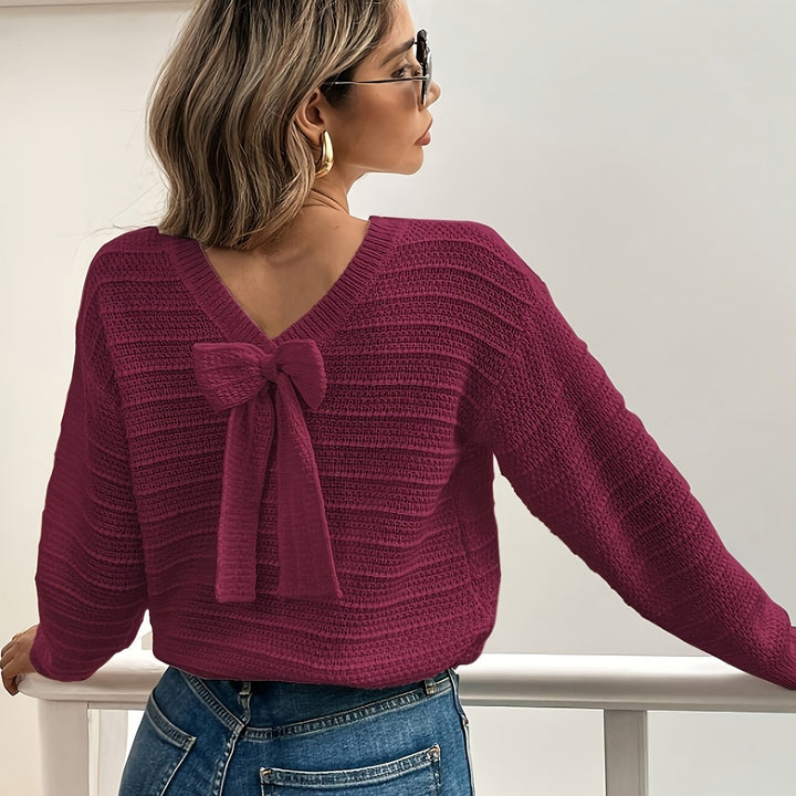 Imogen | Bow-Detail Knit Sweater