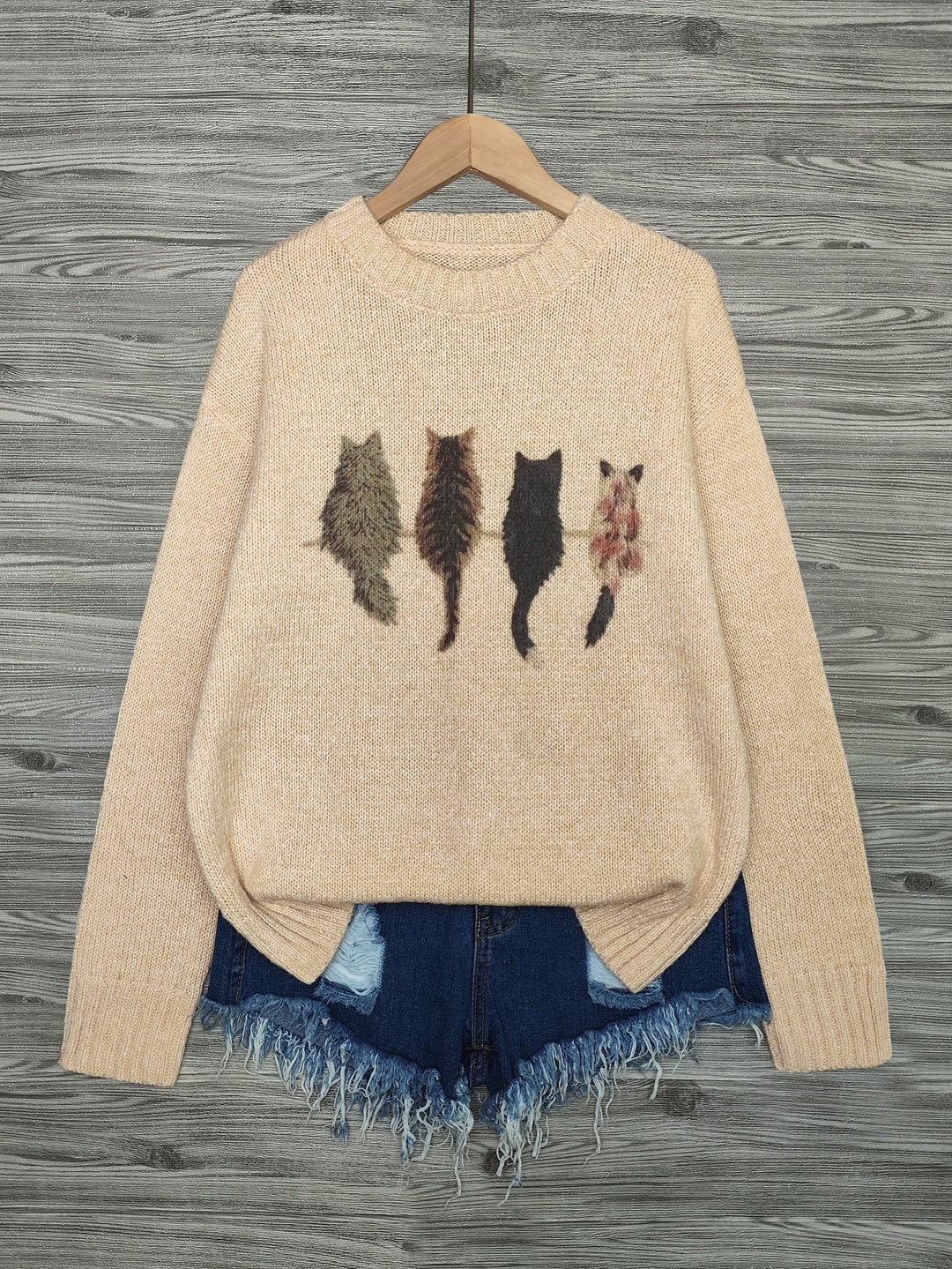 Tamara | Cozy Cat-Print Sweater