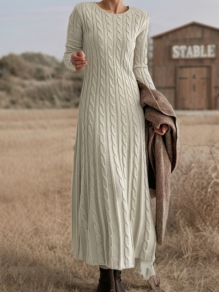 Lucinda | Cable-Knit Maxi Dress