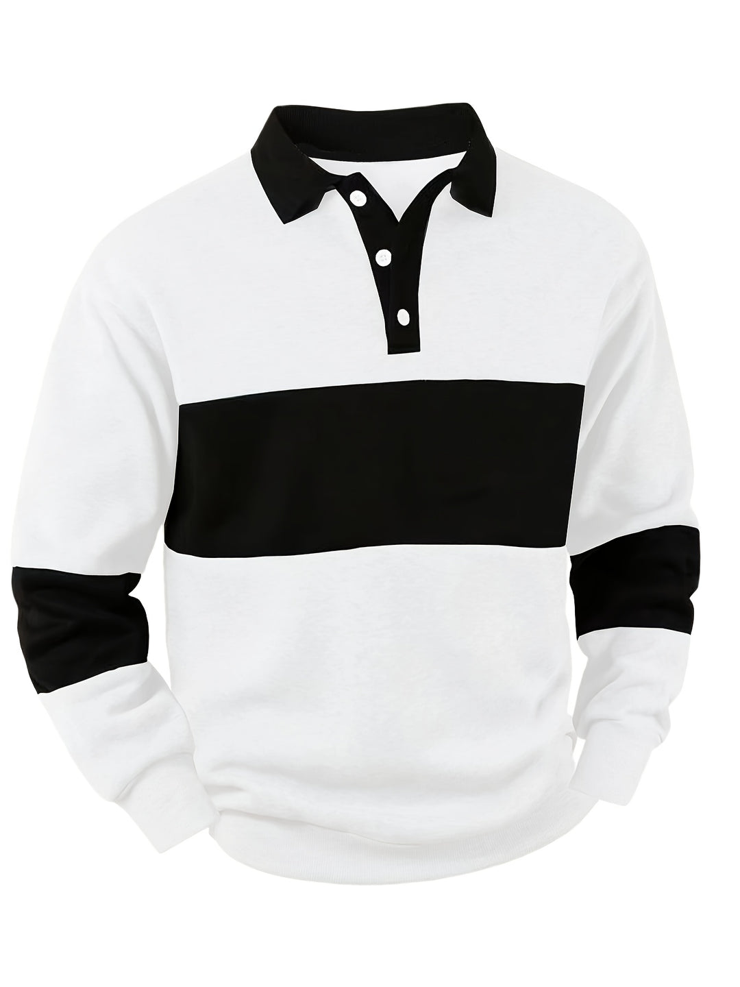 Grayson | Colour-Block Long Sleeve Polo Shirt