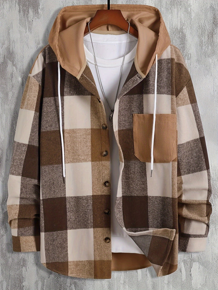 Barnaby | Checked Hooded Overshirt Jacket