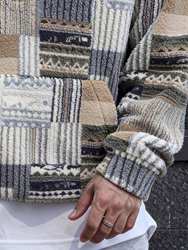 Malcolm | Patterned Quarter-Zip Pullover