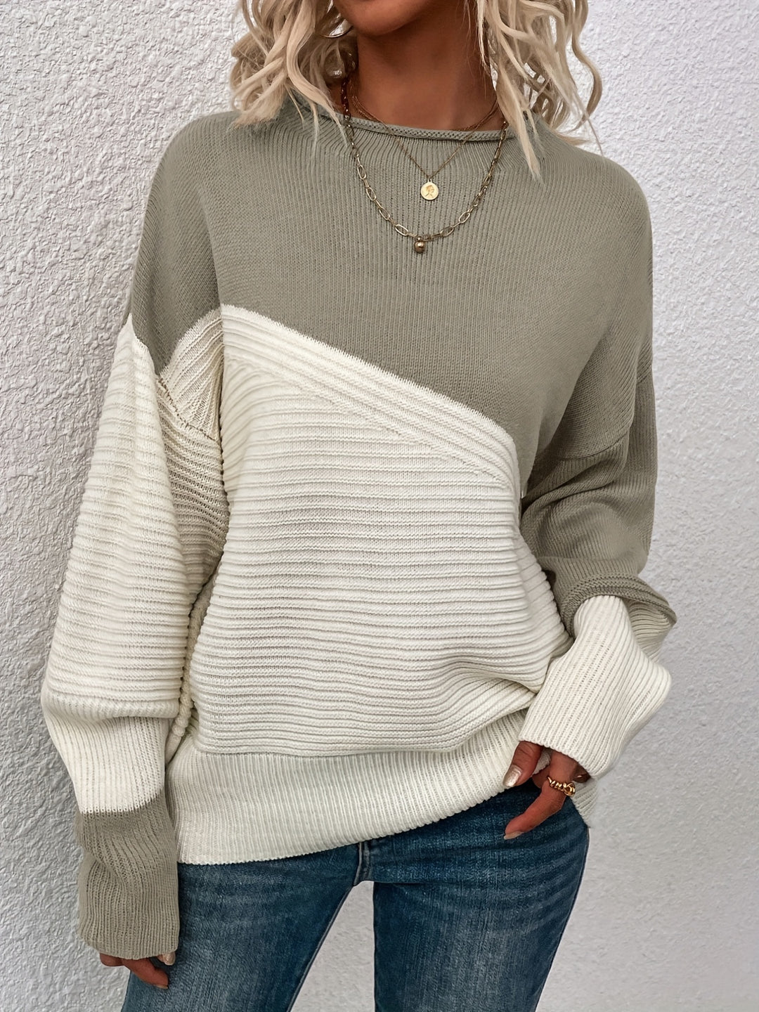 Helene | Color Block Relaxed Sweater