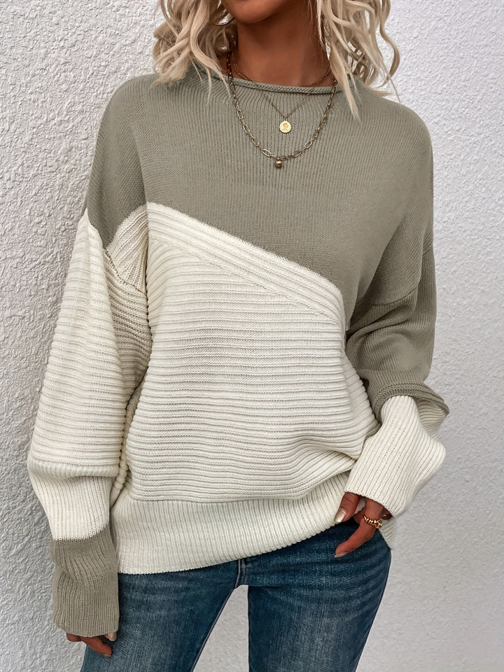 Helene | Color Block Relaxed Sweater