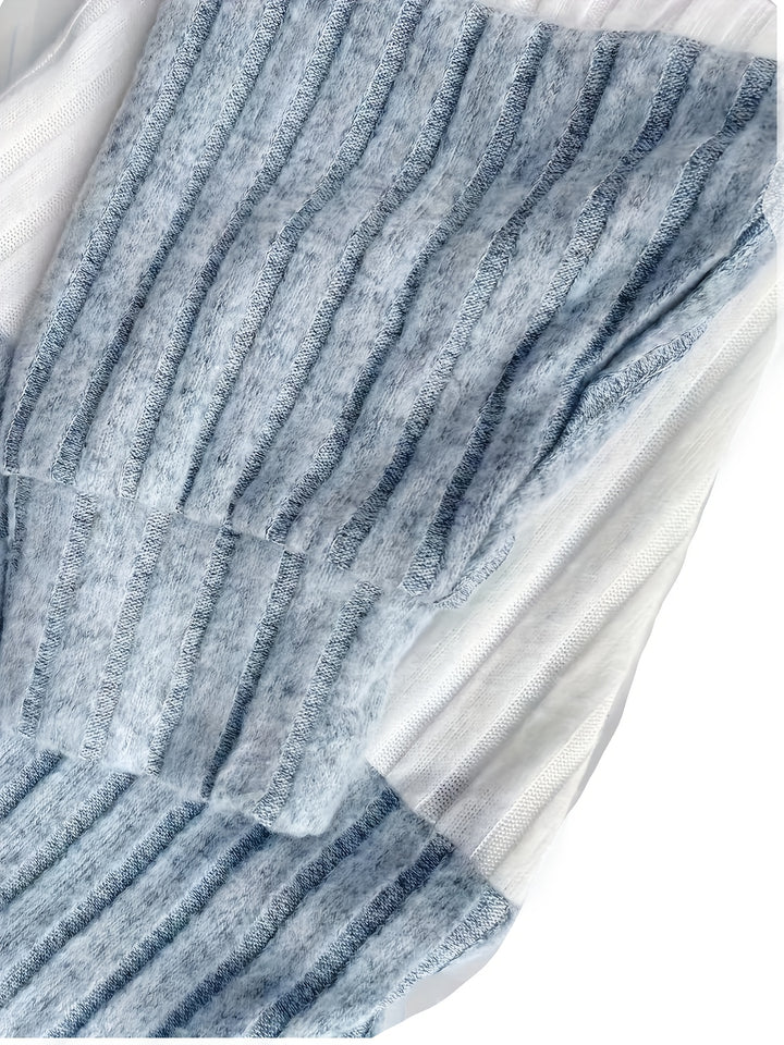 Cecilia | Textured Colour-Block Hooded Jacket