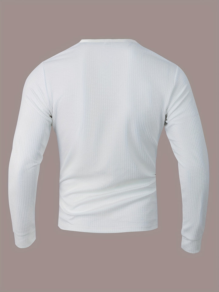 Curtis | Textured Long-Sleeve Henley