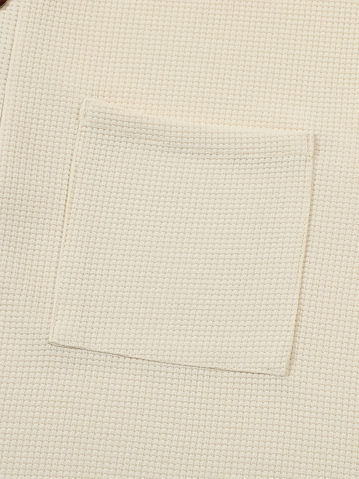 Jonathan | Textured Long Sleeve Henley Shirt