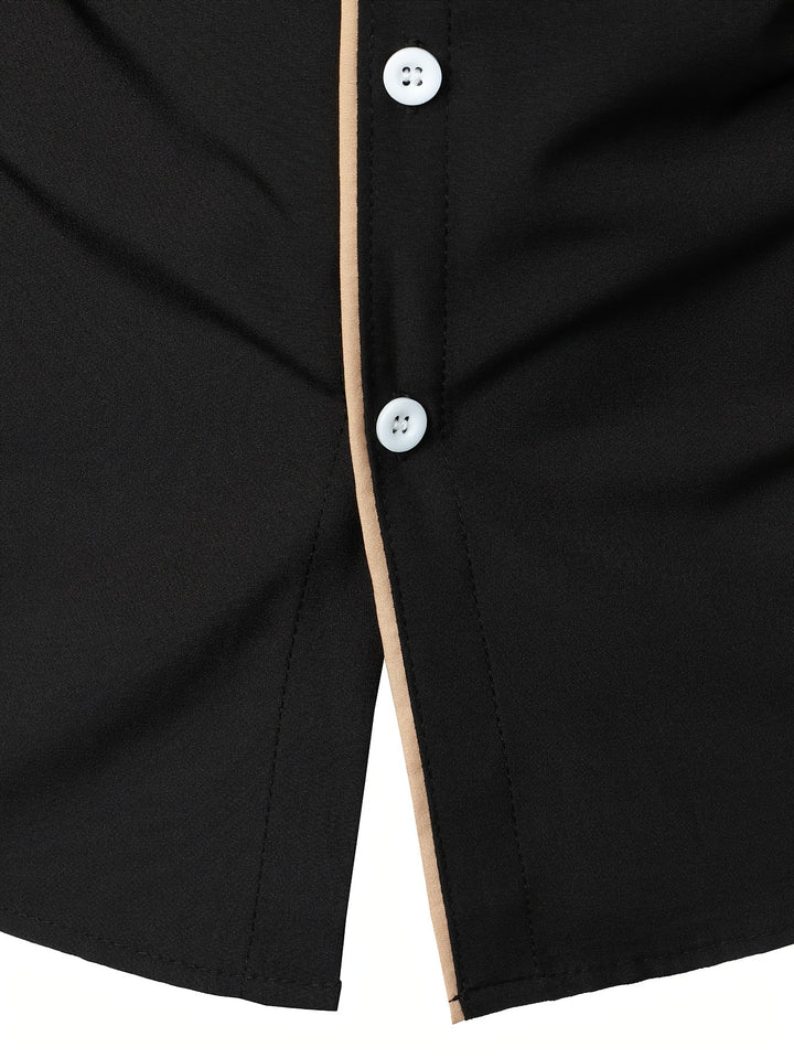 Lucille | Contrast-Trim Long Sleeve Shirt