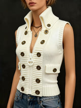Tessa | High-Collar Zip Vest