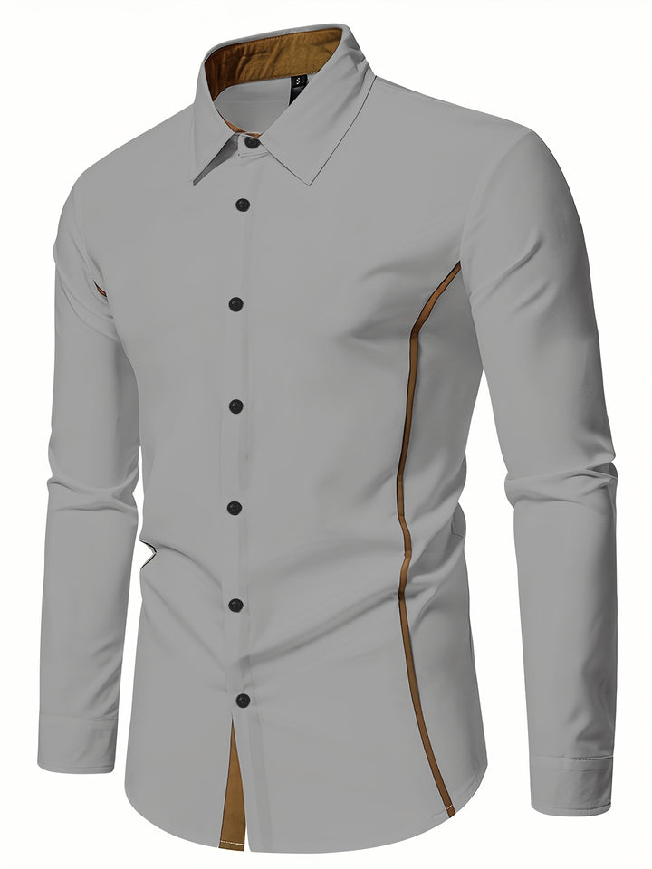 Graham | Contrast-Trim Slim Shirt