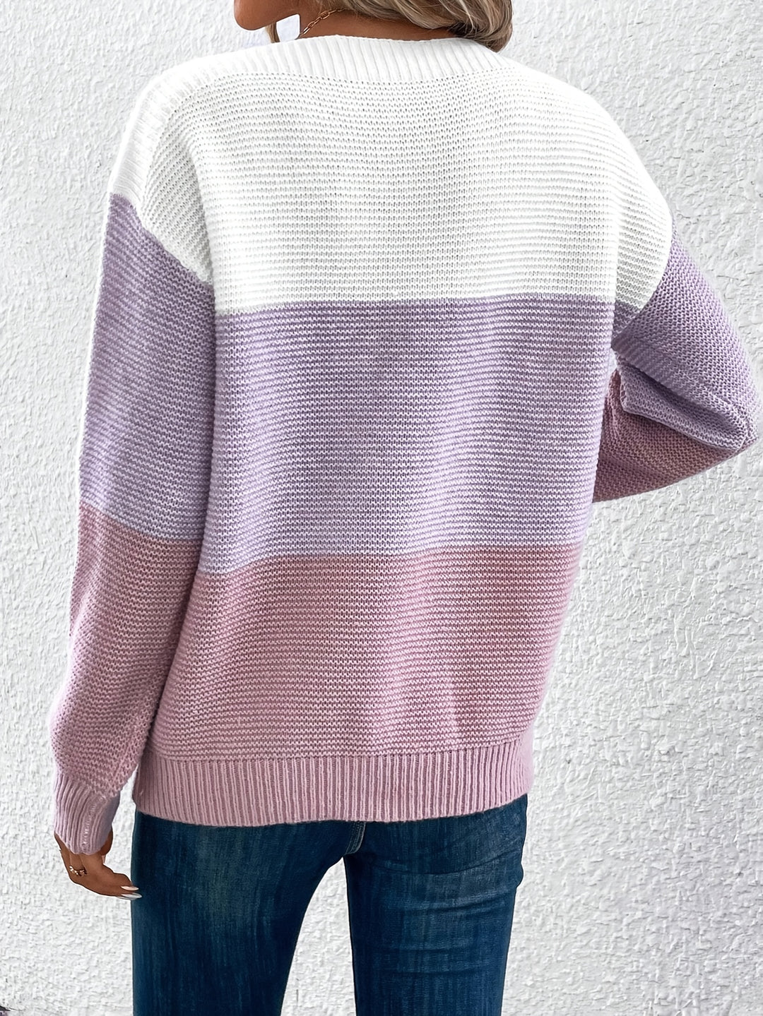 Serena | Color-Blocked Drop-Shoulder Sweater