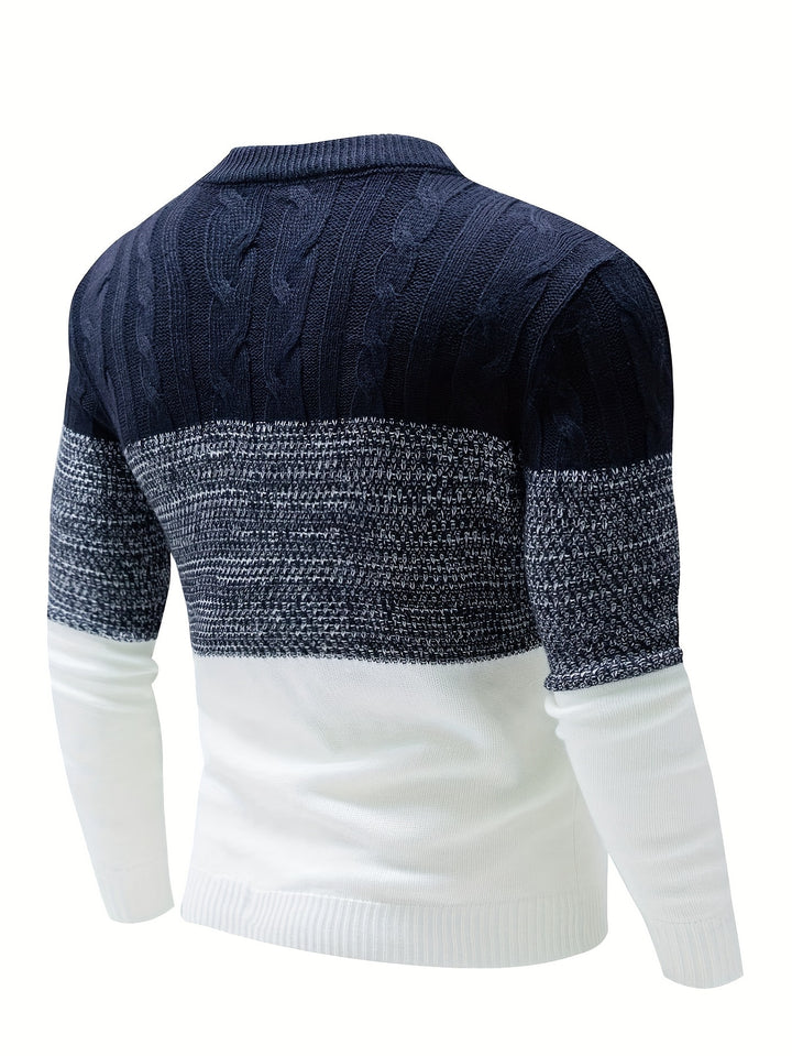 Graham | Color-Block Crew Neck Sweater