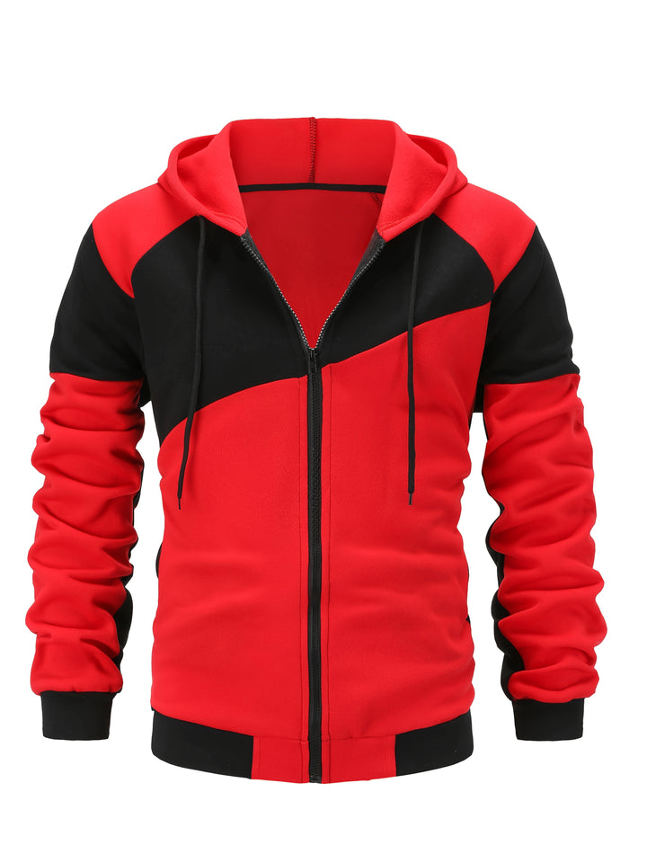 Bryce | Color Block Zip-Up Hooded Jacket