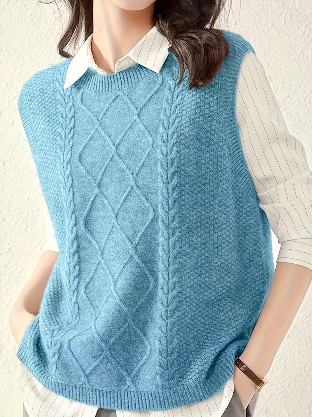 Brooke | Cable-Knit Sweater Vest