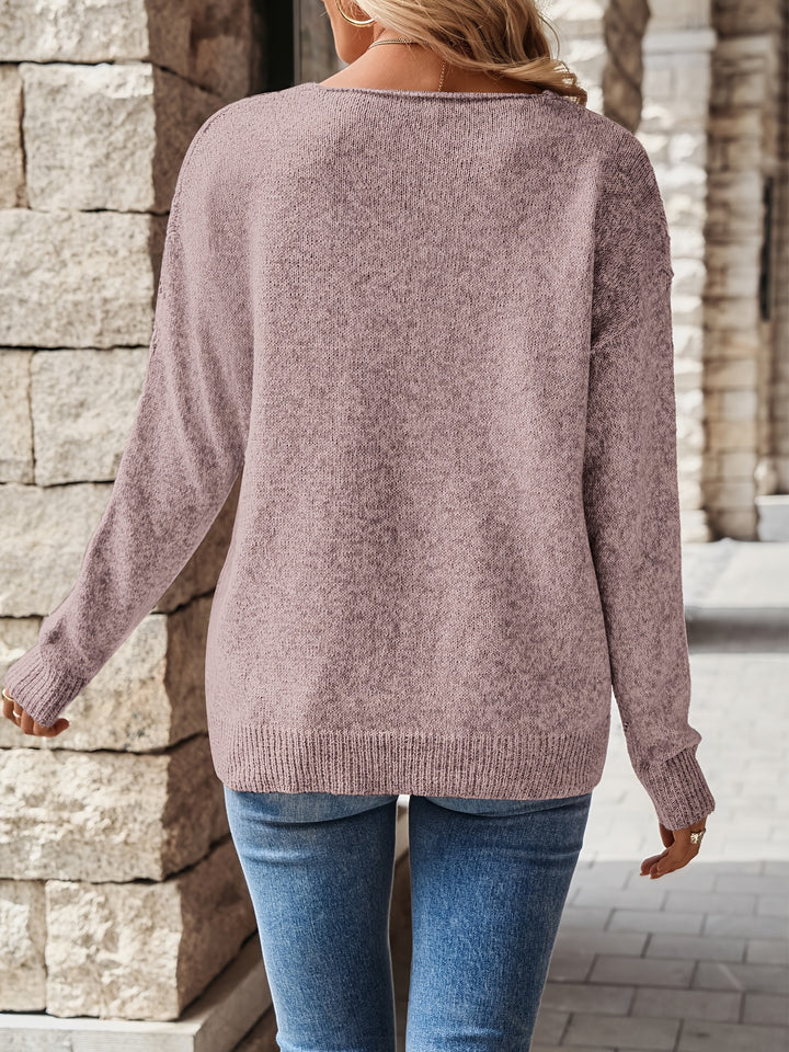 Elaine | Relaxed V-Neck Sweater