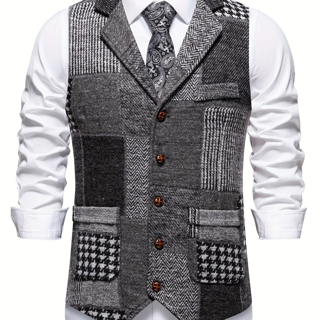 Tobias | Patchwork Tailored Waistcoat