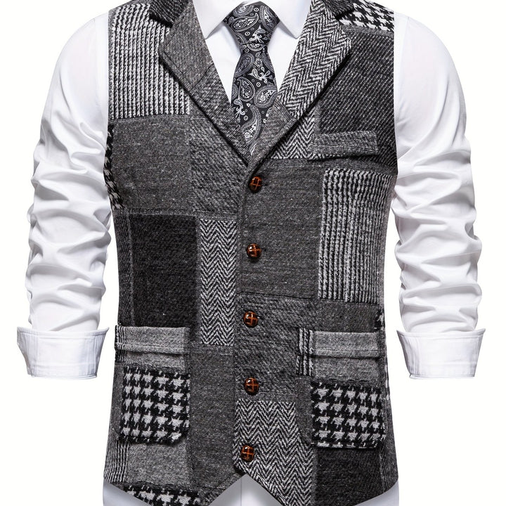 Tobias | Patchwork Tailored Waistcoat