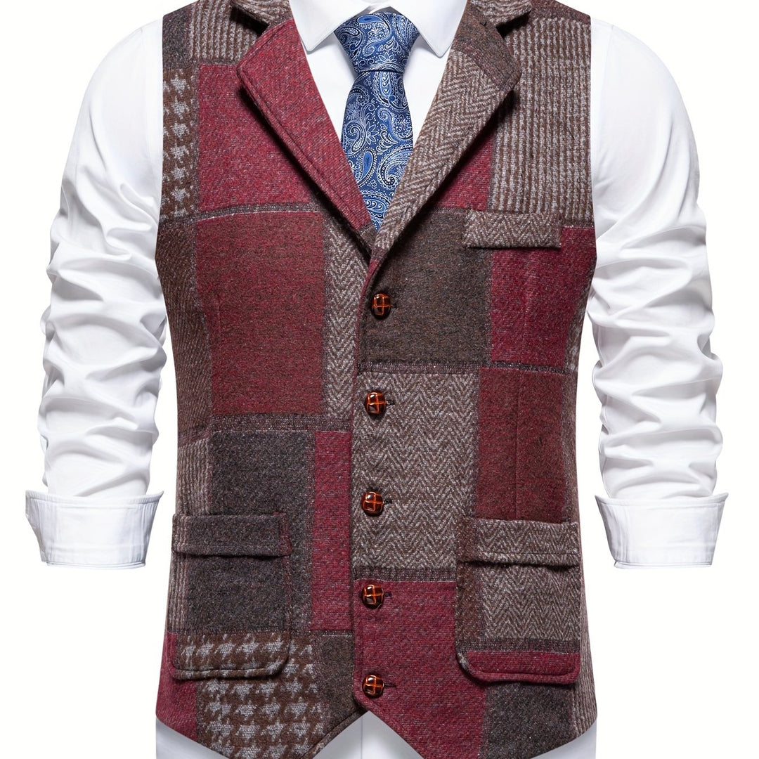 Tobias | Patchwork Tailored Waistcoat