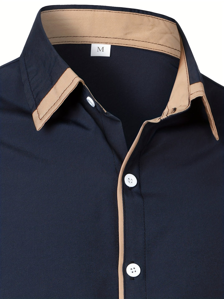 Lucille | Contrast-Trim Long Sleeve Shirt
