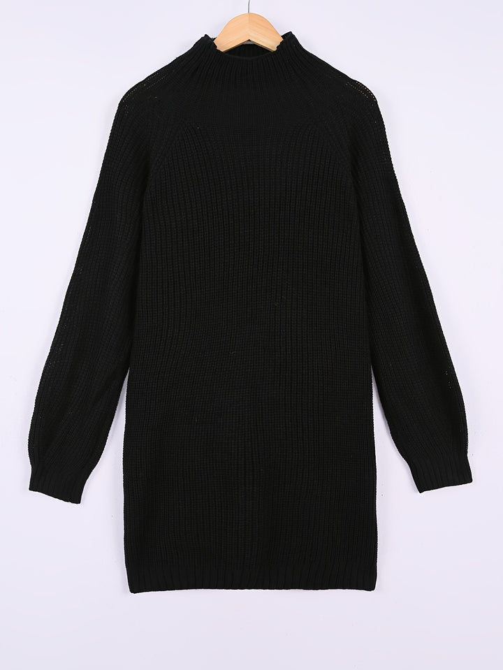 Iris | Relaxed Half-Turtleneck Sweater Dress