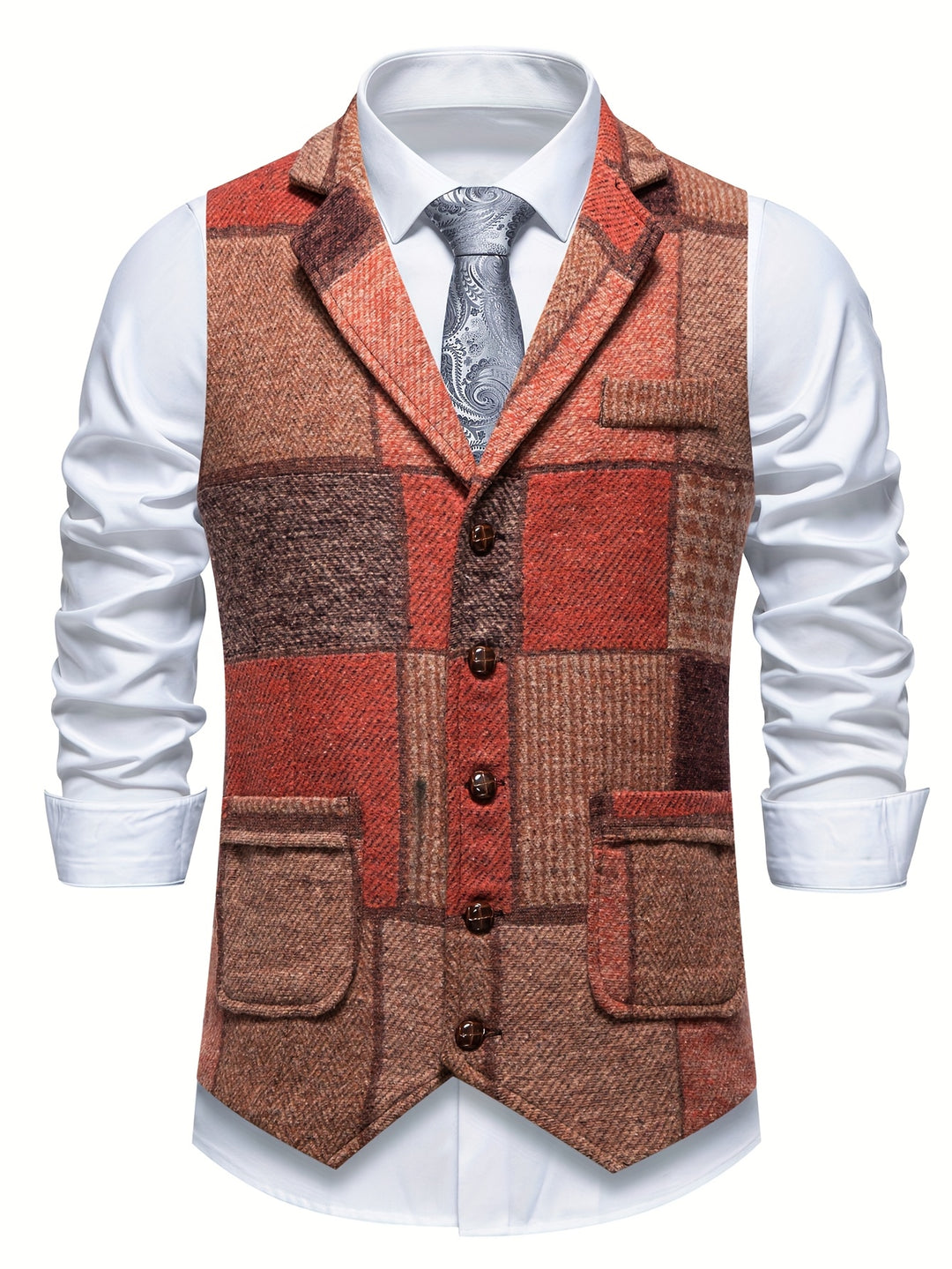Tobias | Patchwork Tailored Waistcoat