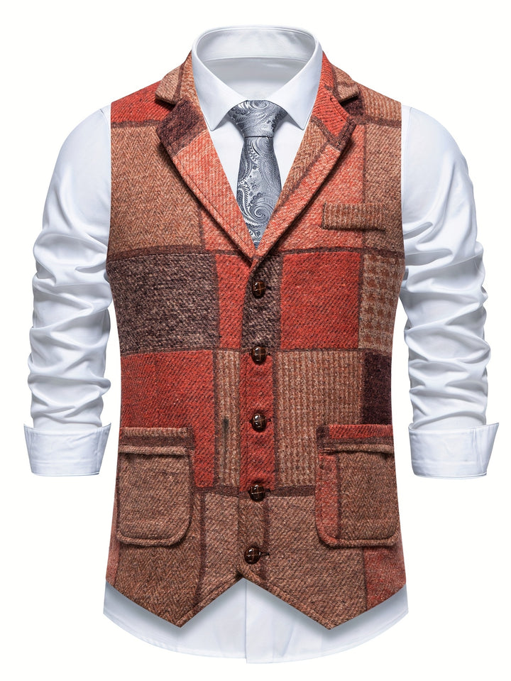 Tobias | Patchwork Tailored Waistcoat
