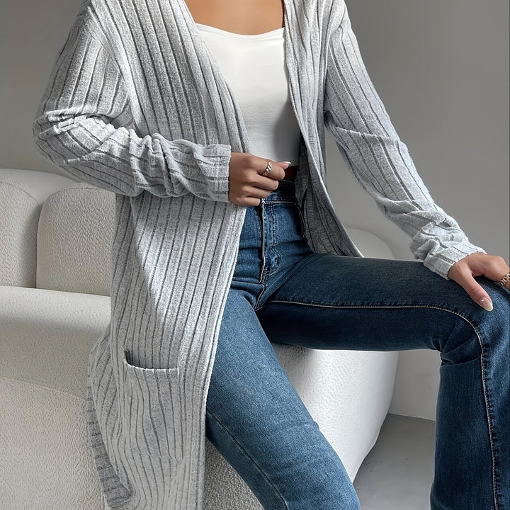 Ophelia | Ribbed Open-Front Cardigan