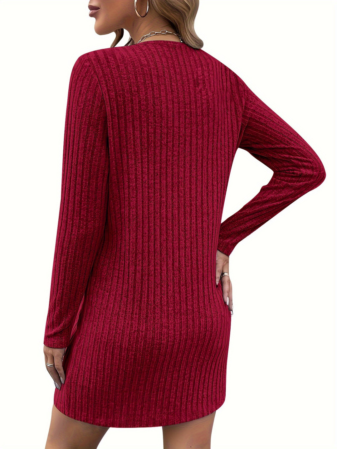 Bernice | Zip-Neck Ribbed Dress