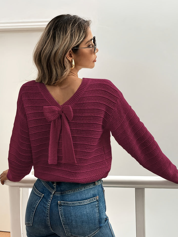 Imogen | Bow-Detail Knit Sweater