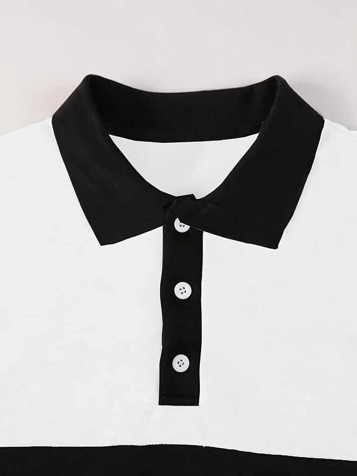 Grayson | Colour-Block Long Sleeve Polo Shirt